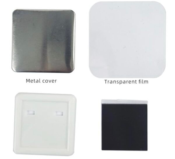 50x50mm Square Badge Button Maker – Hand Press Machine for DIY Pins, Buttons, and Refrigerator Magnets - Image 3