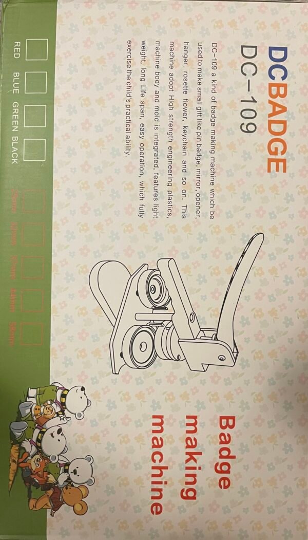 50x50mm Square Badge Button Maker – Hand Press Machine for DIY Pins, Buttons, and Refrigerator Magnets - Image 7